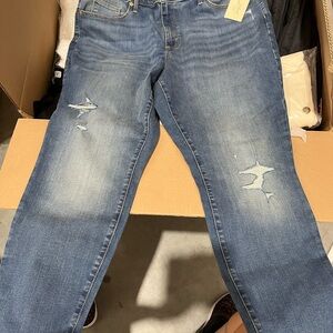 NWT Women's Blue Distressed skinny Jeans